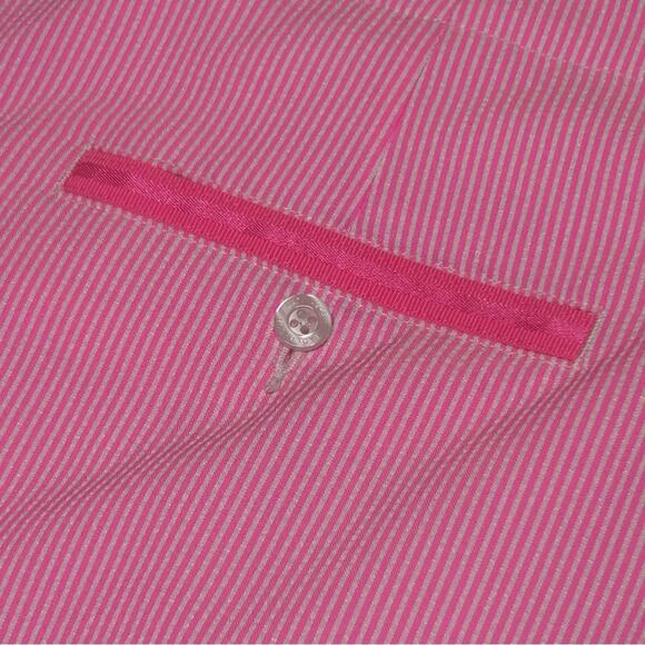 2 Lady Hagen Golf Tennis Skirt Pink Orange Stripes Pockets Skort Womens Size 12 - Picture 8 of 11